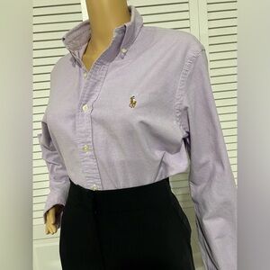 Ralph Lauren Light Lavender Button-Down Oxford Shirt - Men's
